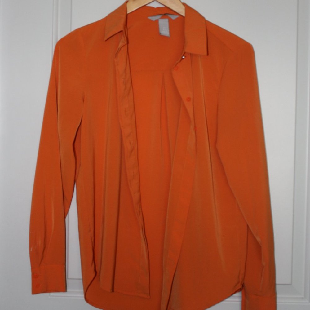 Orange button down with collar